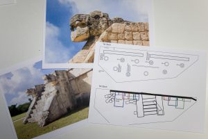 Landschaftsplanung nach Originalfotos der Mayatempelanlage Chichén Itzá in Mexiko